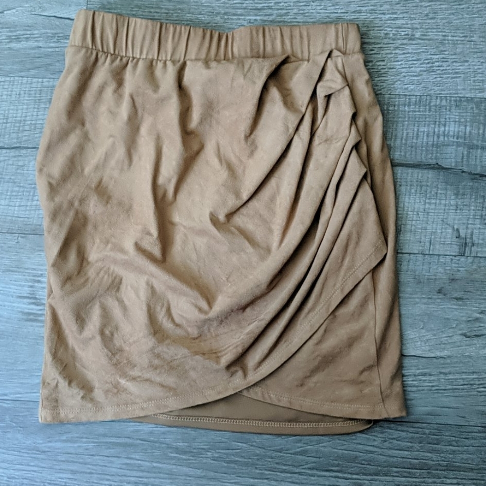 Faux Suade Skirt